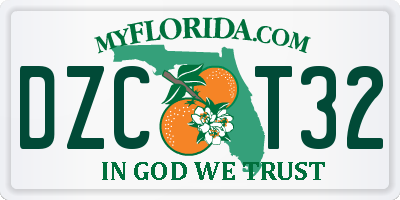 FL license plate DZCT32