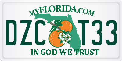 FL license plate DZCT33