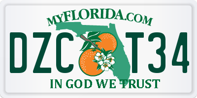 FL license plate DZCT34
