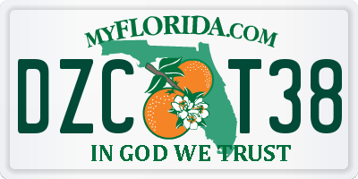 FL license plate DZCT38