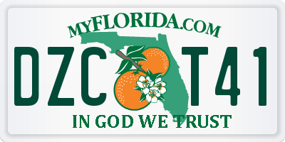 FL license plate DZCT41