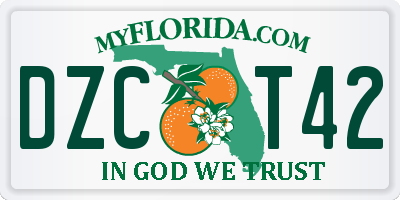FL license plate DZCT42