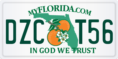 FL license plate DZCT56