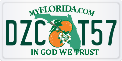 FL license plate DZCT57