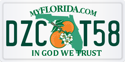 FL license plate DZCT58