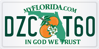 FL license plate DZCT60