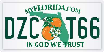 FL license plate DZCT66