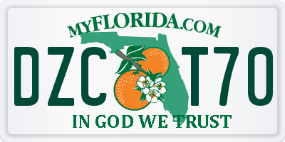 FL license plate DZCT70