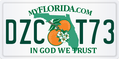 FL license plate DZCT73