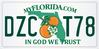 FL license plate DZCT78
