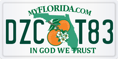 FL license plate DZCT83