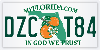 FL license plate DZCT84
