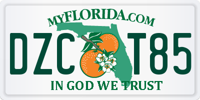 FL license plate DZCT85