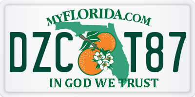 FL license plate DZCT87