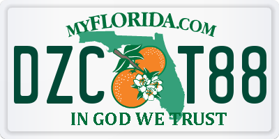 FL license plate DZCT88