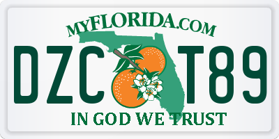 FL license plate DZCT89