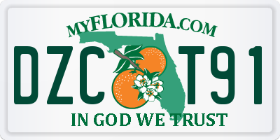 FL license plate DZCT91