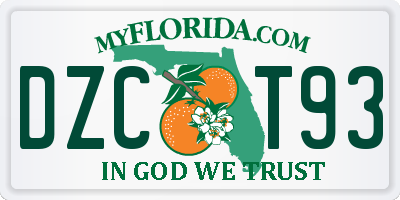FL license plate DZCT93