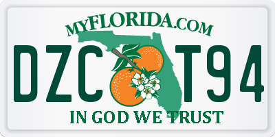 FL license plate DZCT94
