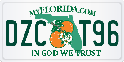 FL license plate DZCT96
