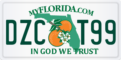 FL license plate DZCT99