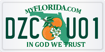 FL license plate DZCU01
