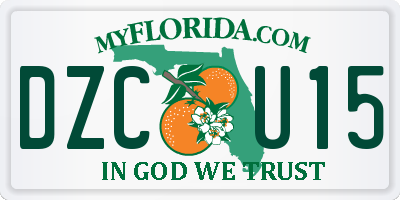 FL license plate DZCU15