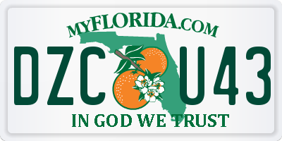 FL license plate DZCU43