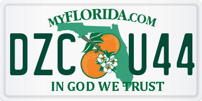 FL license plate DZCU44