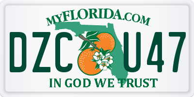 FL license plate DZCU47