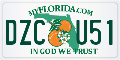 FL license plate DZCU51