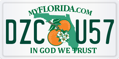 FL license plate DZCU57