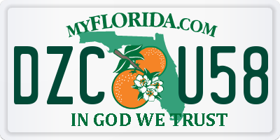 FL license plate DZCU58