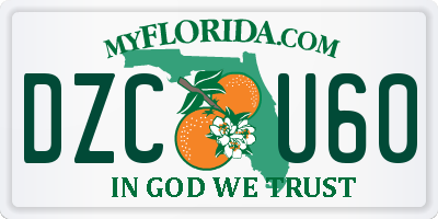FL license plate DZCU60