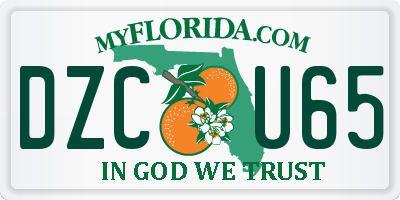FL license plate DZCU65