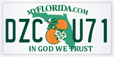 FL license plate DZCU71