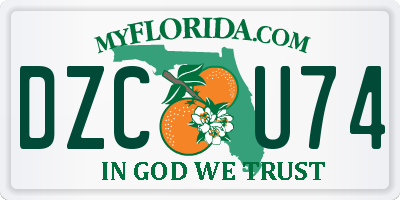 FL license plate DZCU74