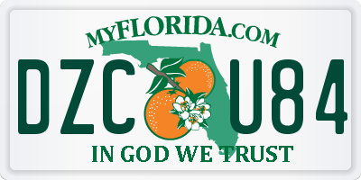 FL license plate DZCU84