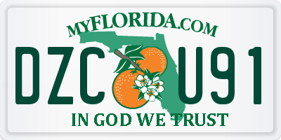 FL license plate DZCU91