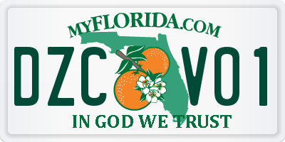 FL license plate DZCV01