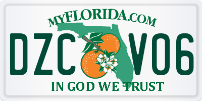 FL license plate DZCV06