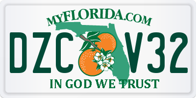 FL license plate DZCV32