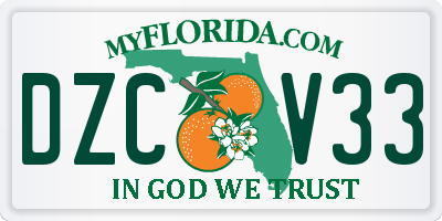 FL license plate DZCV33