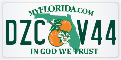 FL license plate DZCV44
