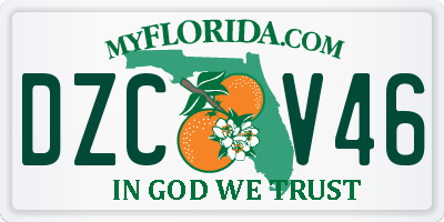 FL license plate DZCV46