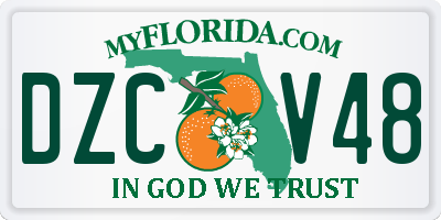 FL license plate DZCV48