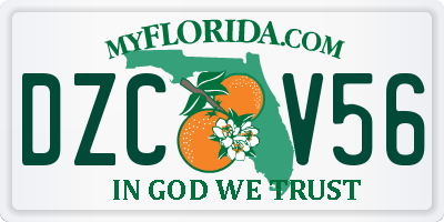FL license plate DZCV56