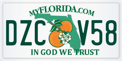 FL license plate DZCV58