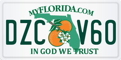 FL license plate DZCV60