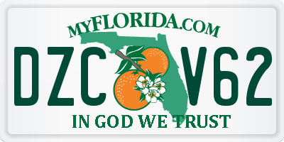 FL license plate DZCV62